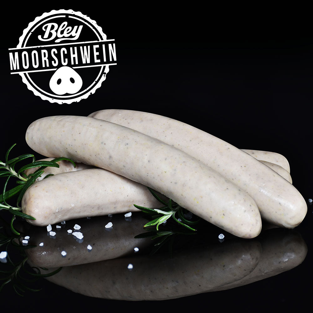 Bratwurst 4 Stück je 60g vom Moorschwein