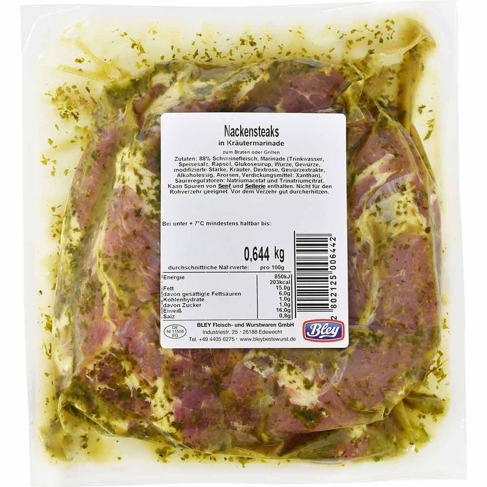 Nackensteaks Kräuter ca. 600g