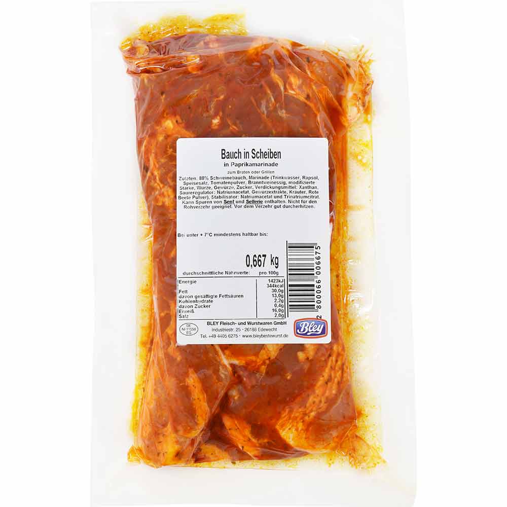 Bauch in Scheiben Paprika ca. 500g