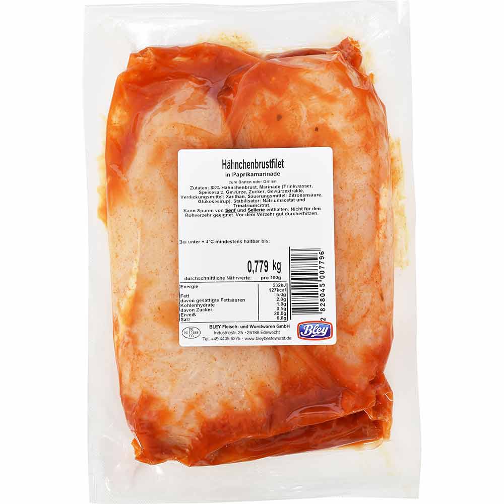 Hähnchenbruststeaks Paprika ca. 600g