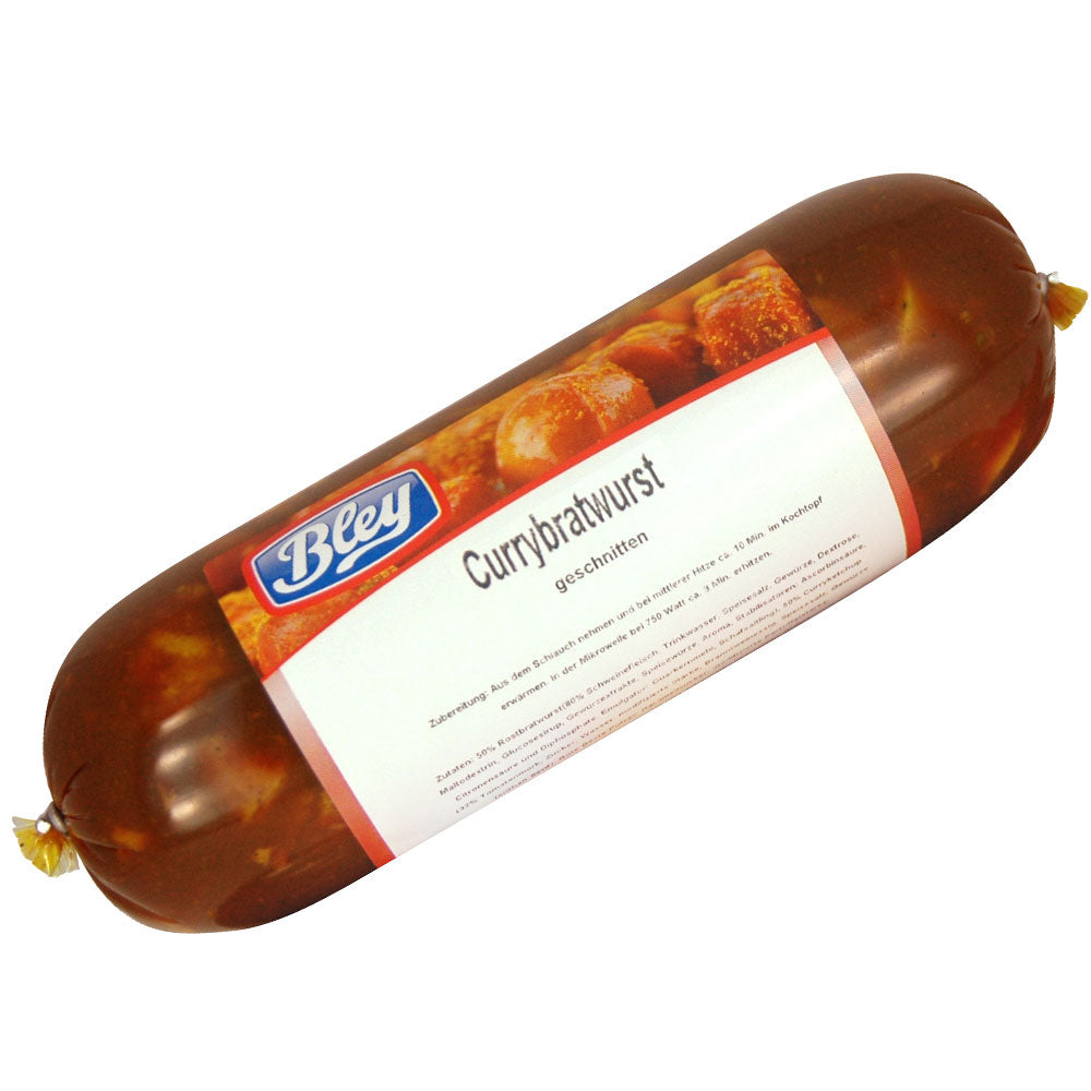 Currybratwurst geschnitten in Currysauce