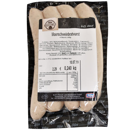 Bratwurst vom Moorschwein 4 a 60g