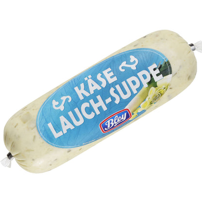 Käse-Lauch-Suppe im Schlauch