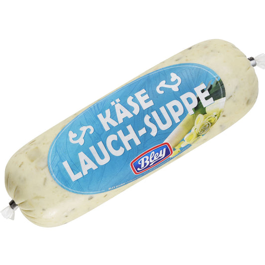 Käse-Lauch-Suppe im Schlauch