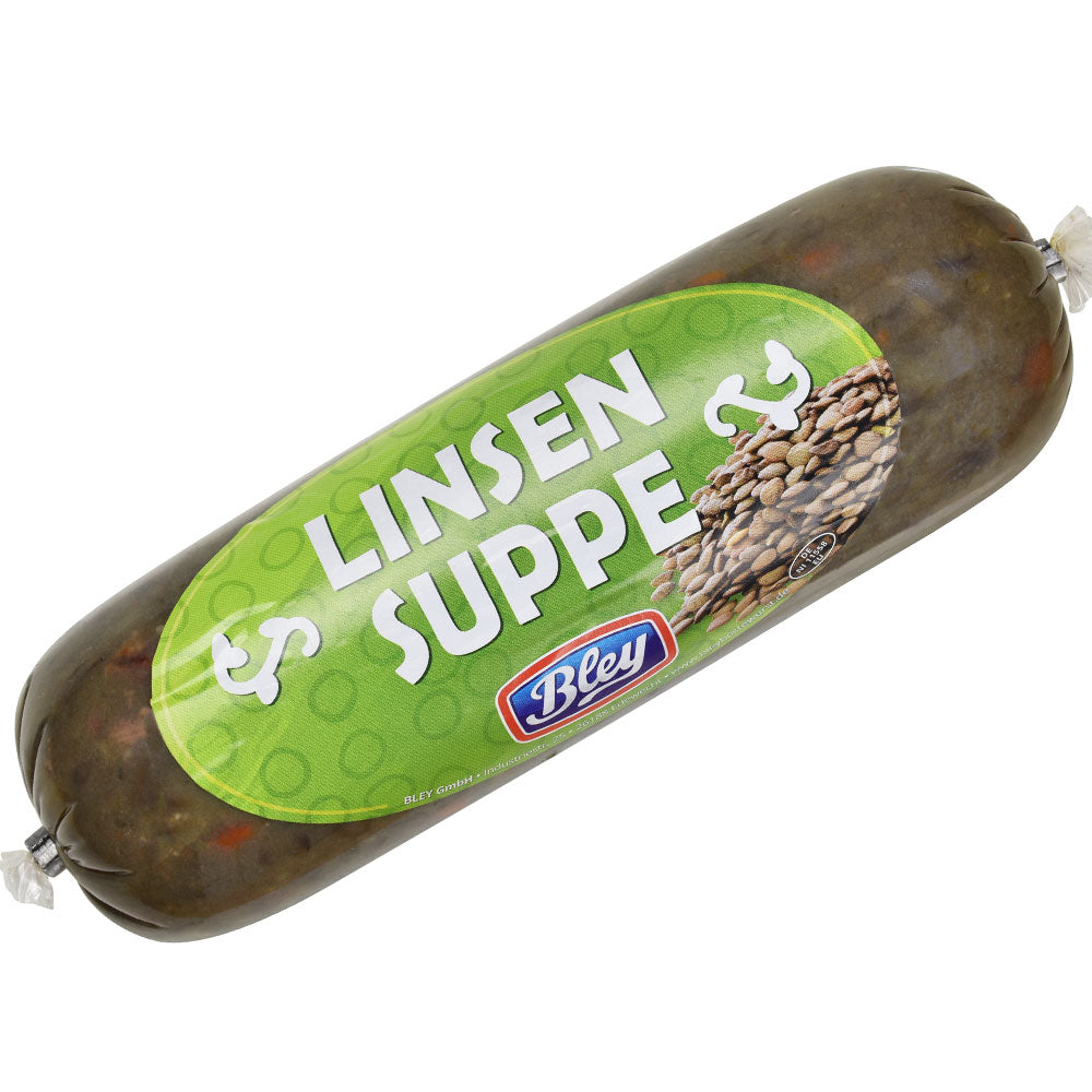 Linsensuppe im Schlauch