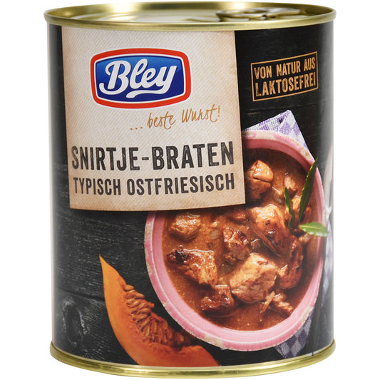 Snirtje-Braten in der Konserve